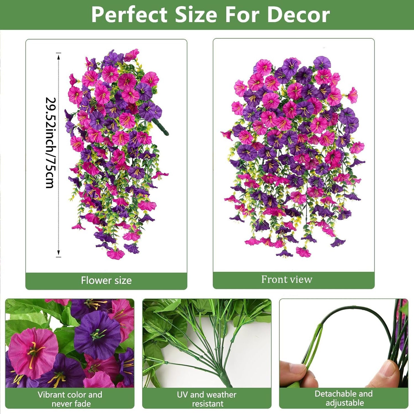 💖Mother's Day Hot Sale 49% OFF -🌺UV Resistant Hanging Artificial Morning Glory Vine