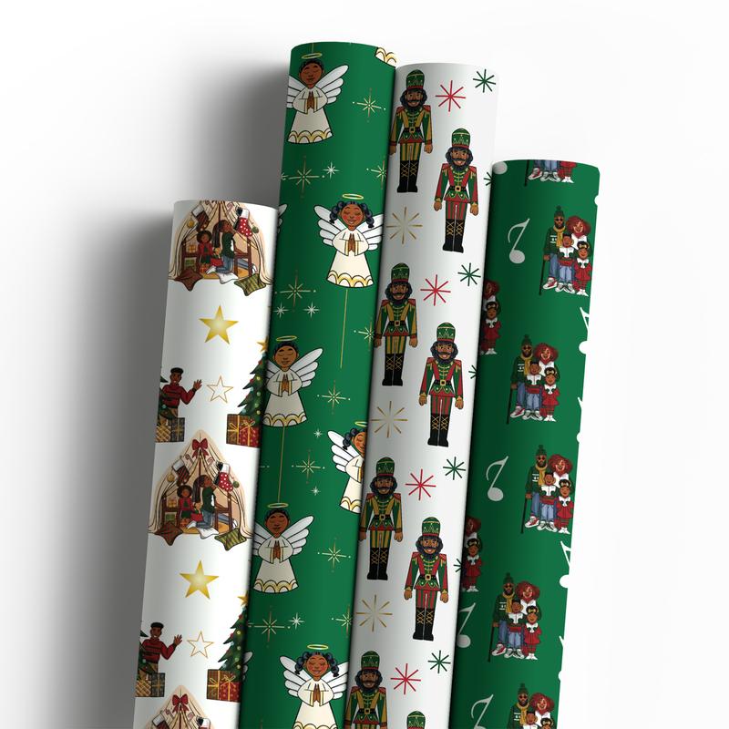 🤶🏾Home for the Holidays Black Santa Wrapping paper
