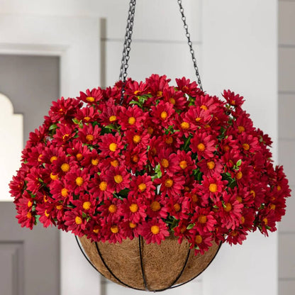 Last Day Each Only $2.99🌼- Artificial Outdoor Sunset Mums Flowers - UV resistant, Waterproof, Windproof