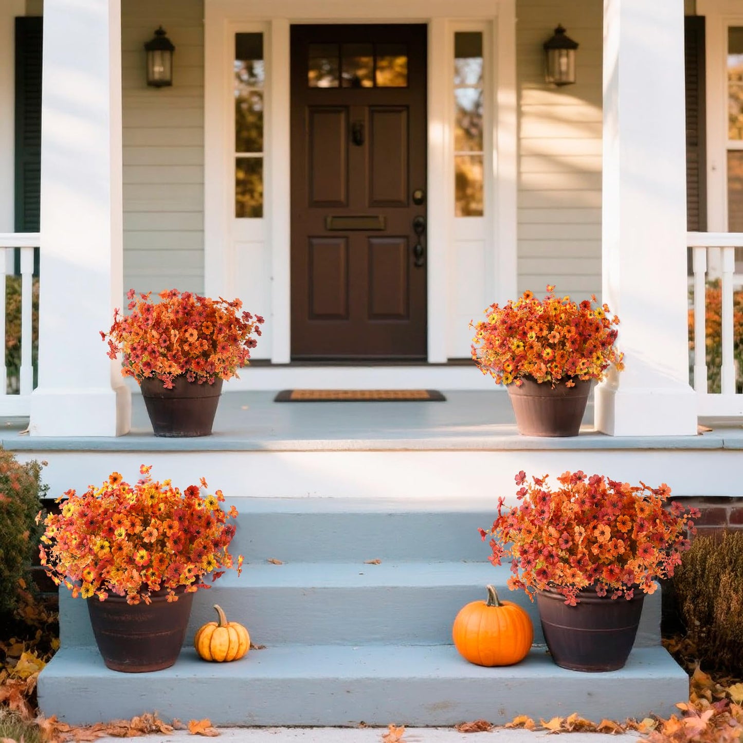 🔥Hot Sale Each Only $2.49🌼Lifelike UV-Resistant Autumn Flowers – Waterproof, Windproof & Perfect for Fall Decor 🍂