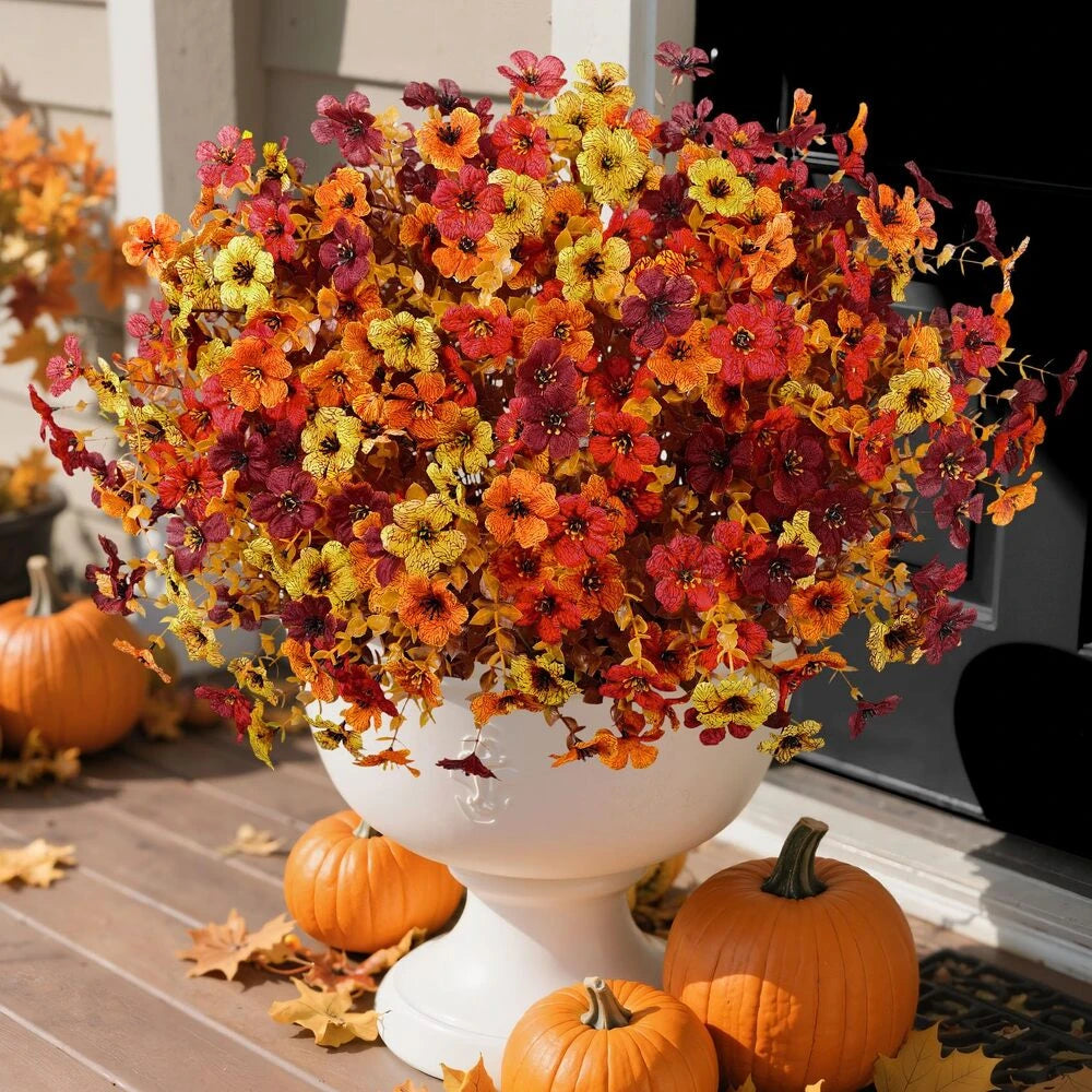 🔥Hot Sale Each Only $2.49🌼Lifelike UV-Resistant Autumn Flowers – Waterproof, Windproof & Perfect for Fall Decor 🍂