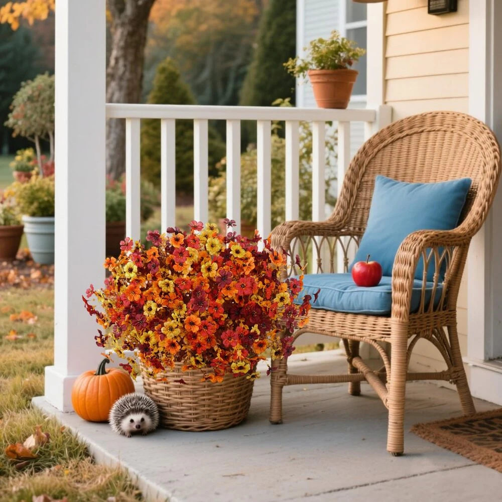 🔥Hot Sale Each Only $2.49🌼Lifelike UV-Resistant Autumn Flowers – Waterproof, Windproof & Perfect for Fall Decor 🍂