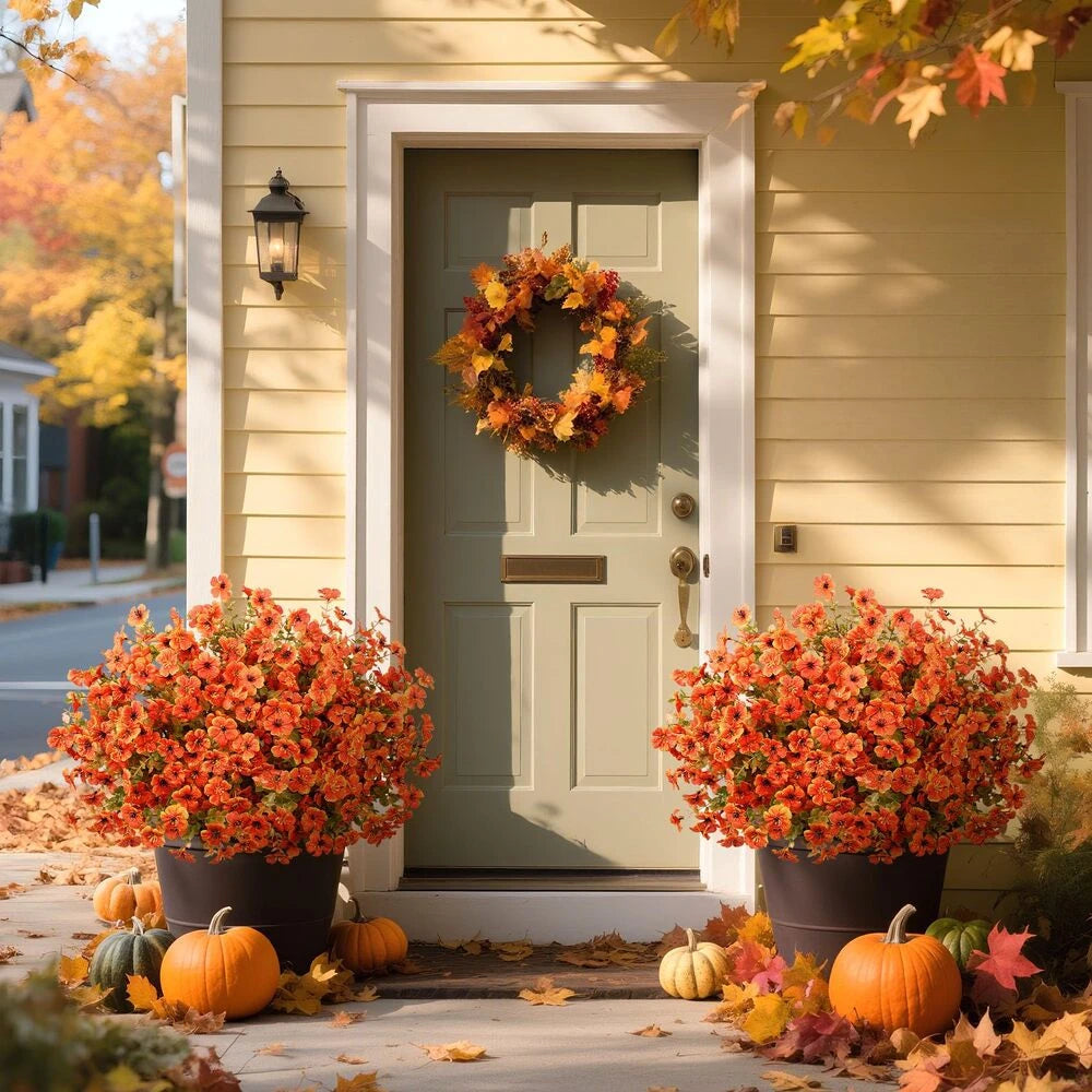 🔥Hot Sale 60% OFF🌼Artificial Outdoor Fall Flowers - UV resistant, Waterproof, Windproof🍂