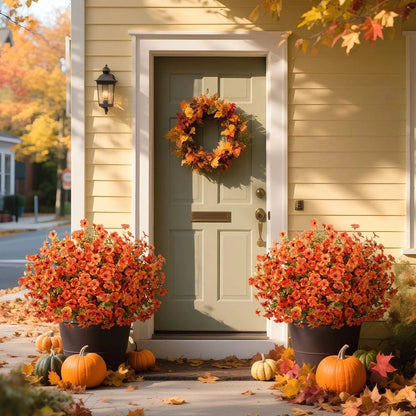 🔥Hot Sale 60% OFF🌼Artificial Outdoor Fall Flowers - UV resistant, Waterproof, Windproof🍂