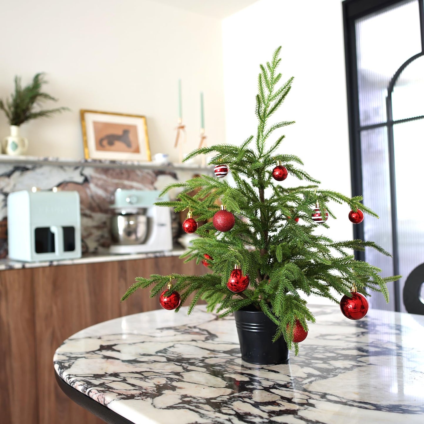 🎄Real Touch Norfolk Pine Topiary Tree - MINI CHRISTMAS TREE