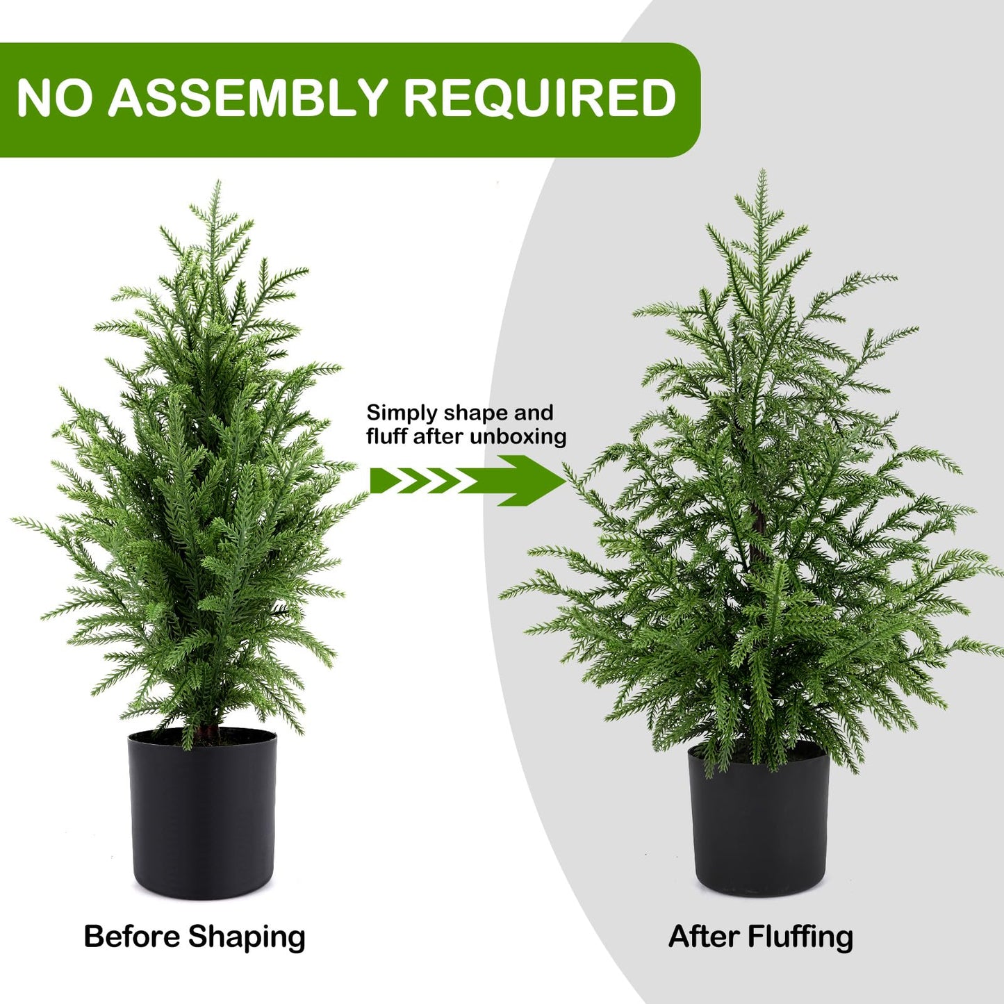 🎄Real Touch Norfolk Pine Topiary Tree - MINI CHRISTMAS TREE