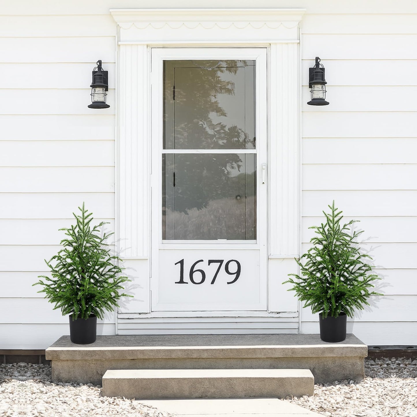 🎄Real Touch Norfolk Pine Topiary Tree - MINI CHRISTMAS TREE